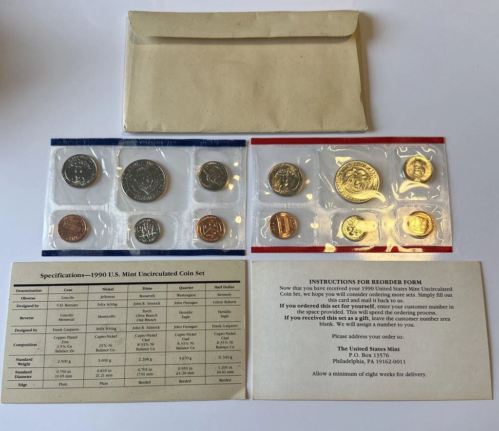 1990 P&D US Mint Uncirculated Set OGP