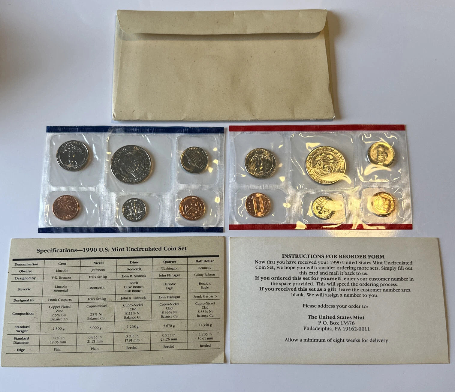 1990 P&D US Mint Uncirculated Set OGP