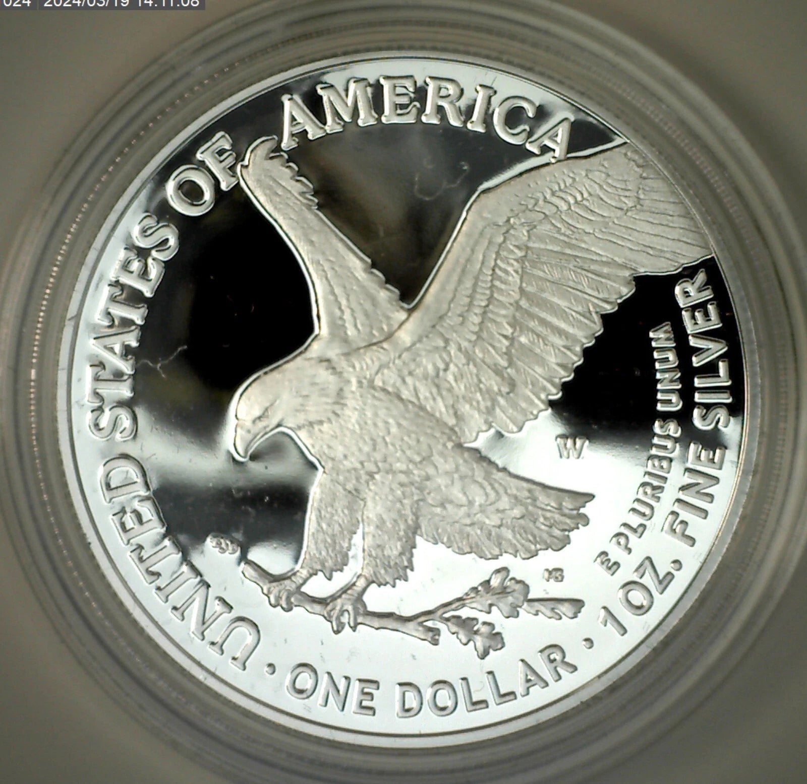 2024-W American Silver Eagle 1 oz Proof Silver Dollar Box & COA West Point