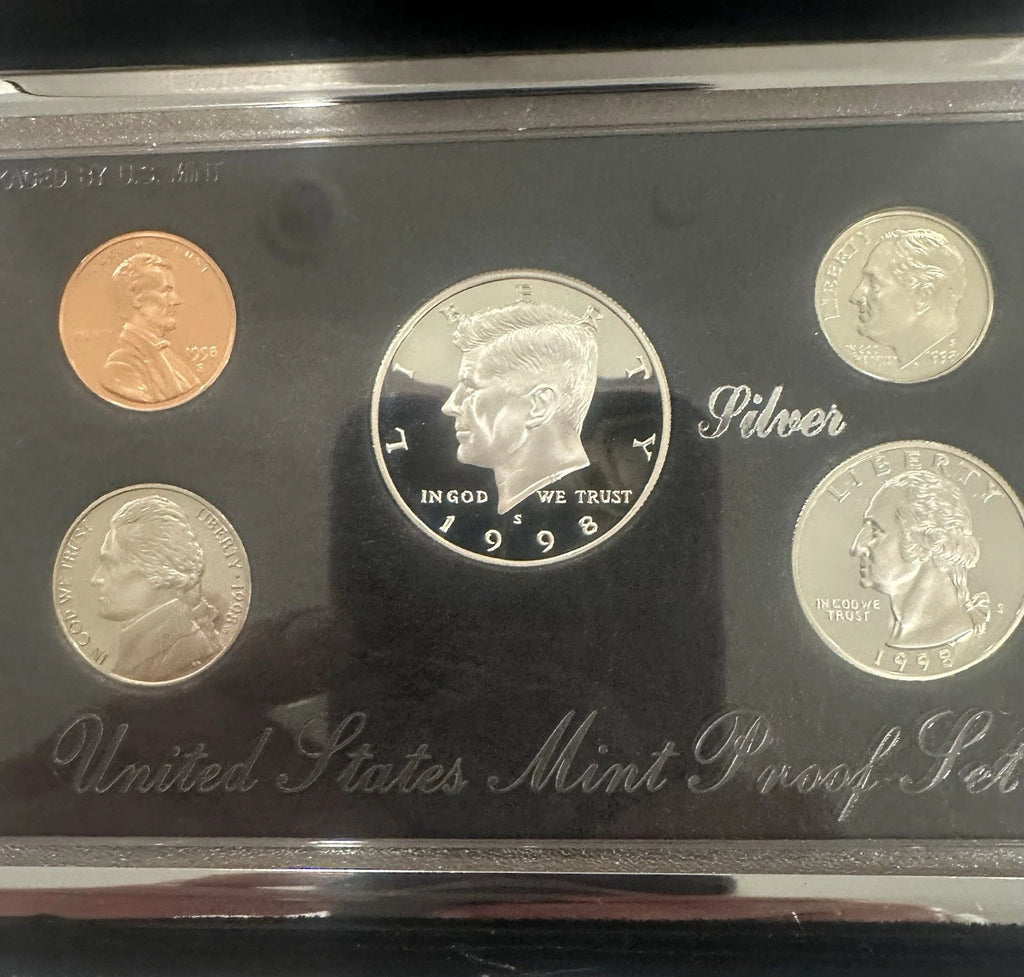 1998-S US Mint Premier Silver Proof Set 5 Coins w/ Box & COA