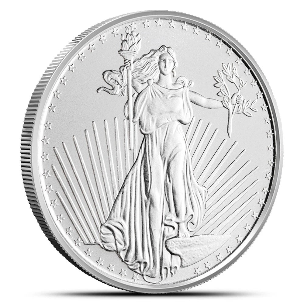 SilverTowne 1 oz .999 Fine Silver Round Saint-Gaudens Design