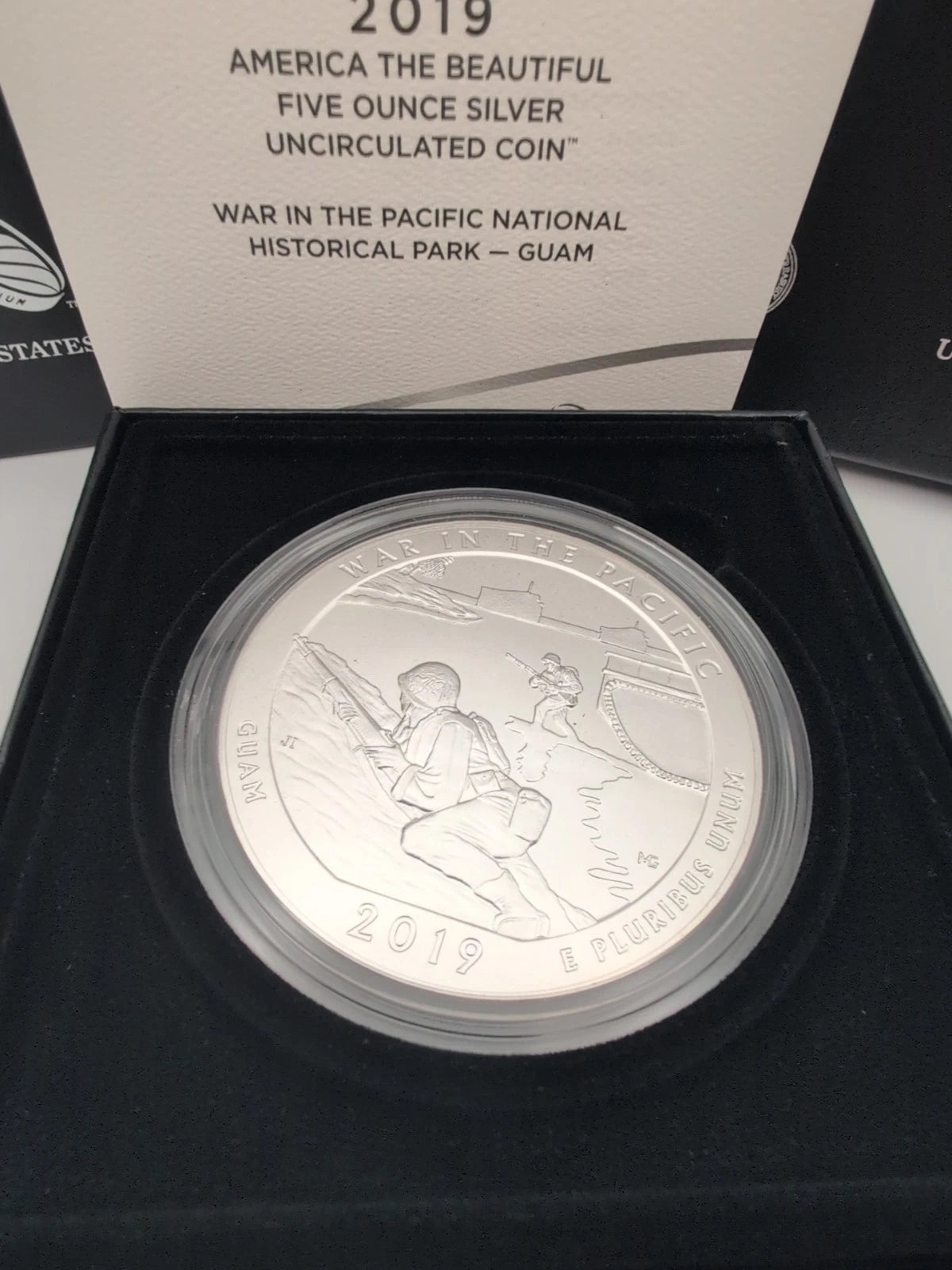 2019-P 5 oz .999 Fine Silver ATB Coin War in the Pacific NHP, Guam