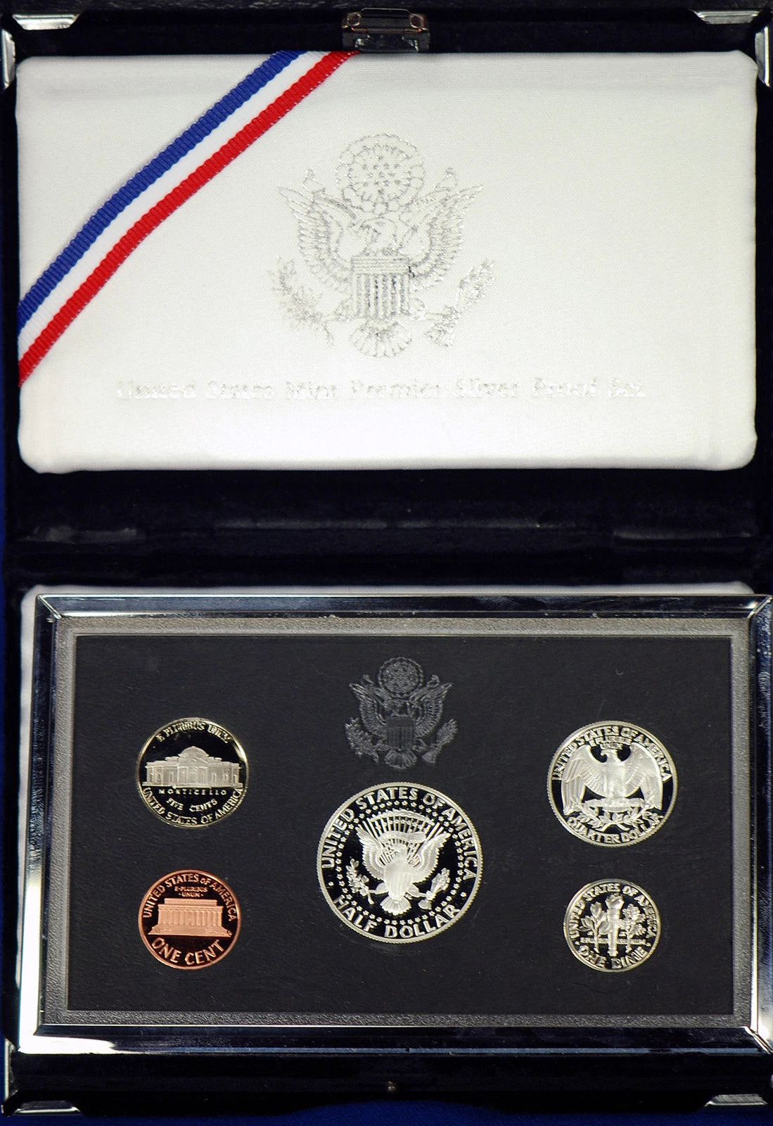 1994-S US Mint Premier Silver Proof Set 5 Coins with Custom Display Box