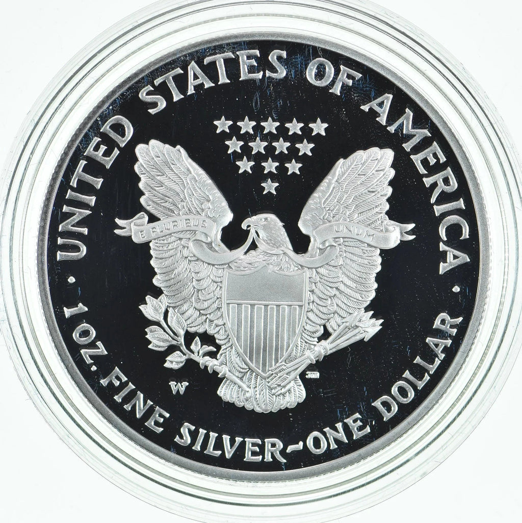2005-W American Silver Eagle 1 oz Burnished Uncirculated Coin Box & COA