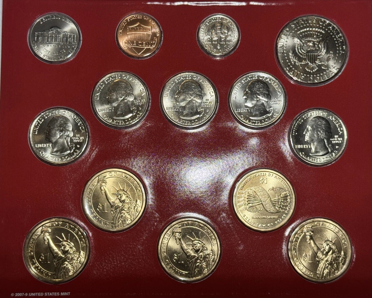 2010 P&D US Mint Uncirculated Set 28 Coins Satin Finish OGP w/ COA