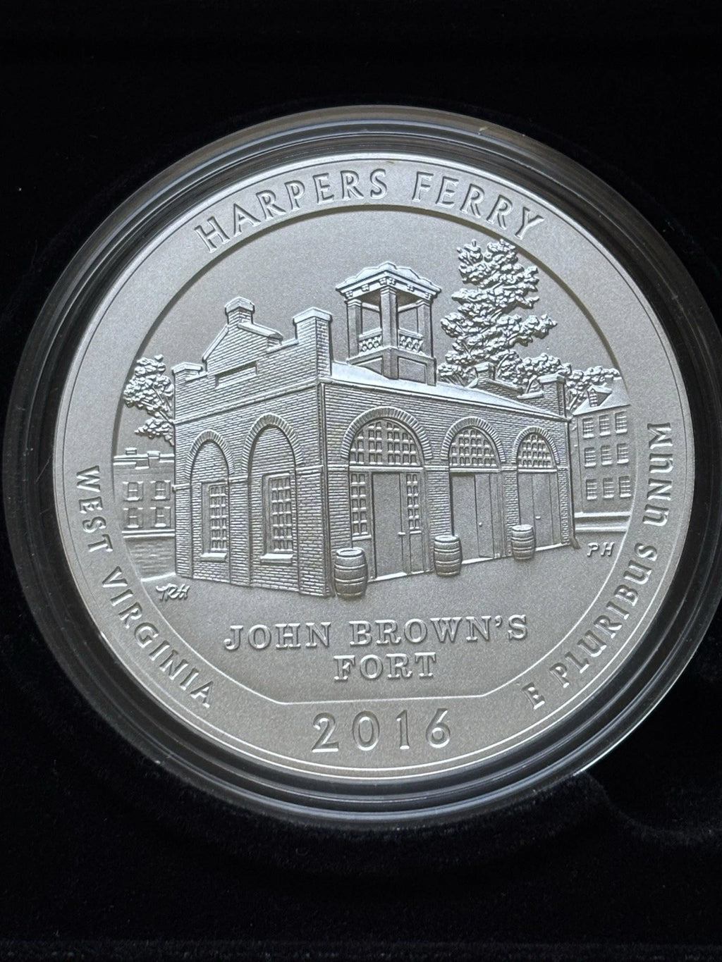 2016-P 5 oz .999 Fine Silver ATB Coin Harpers Ferry National Historical Park