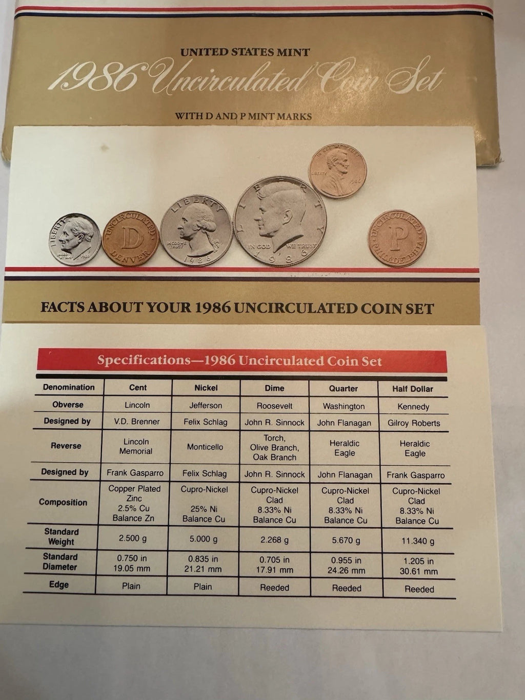 1985 P&D US Mint Uncirculated Set Philadelphia & Denver