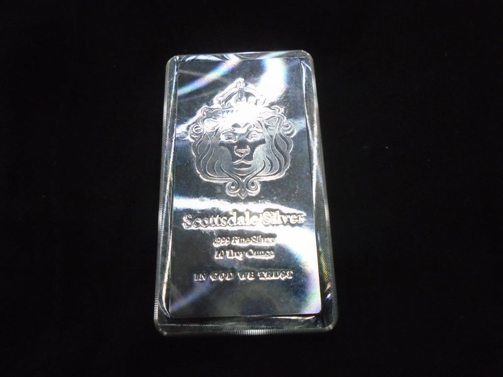 Scottsdale Mint 10 oz .999 Fine Silver Stacker Bar