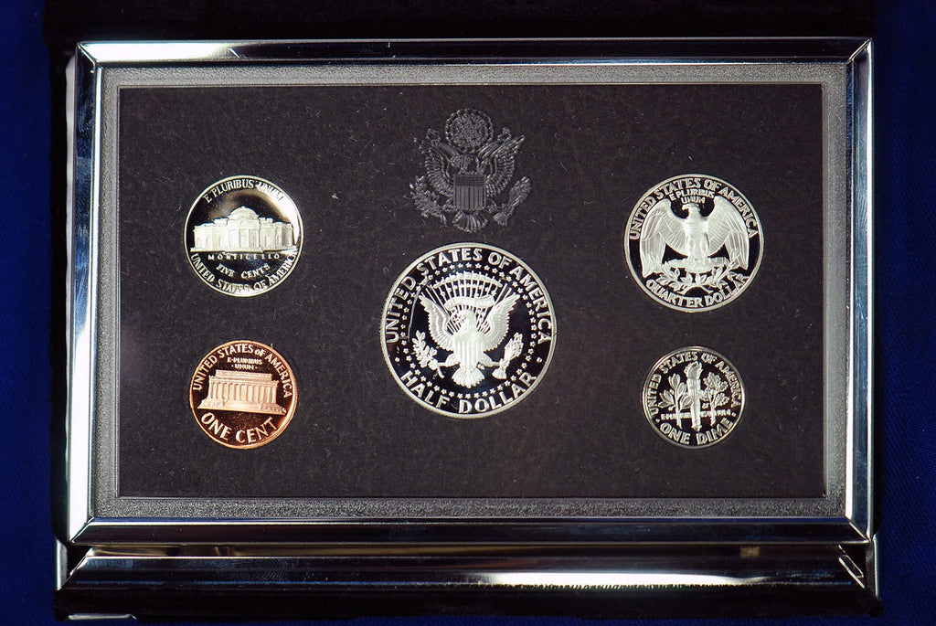 1997-S US Mint Premier Silver Proof Set 5 Coins with Custom Display Box & COA