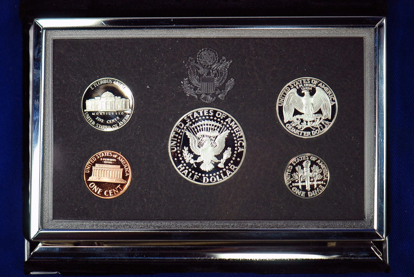 1997-S US Mint Premier Silver Proof Set 5 Coins with Custom Display Box & COA