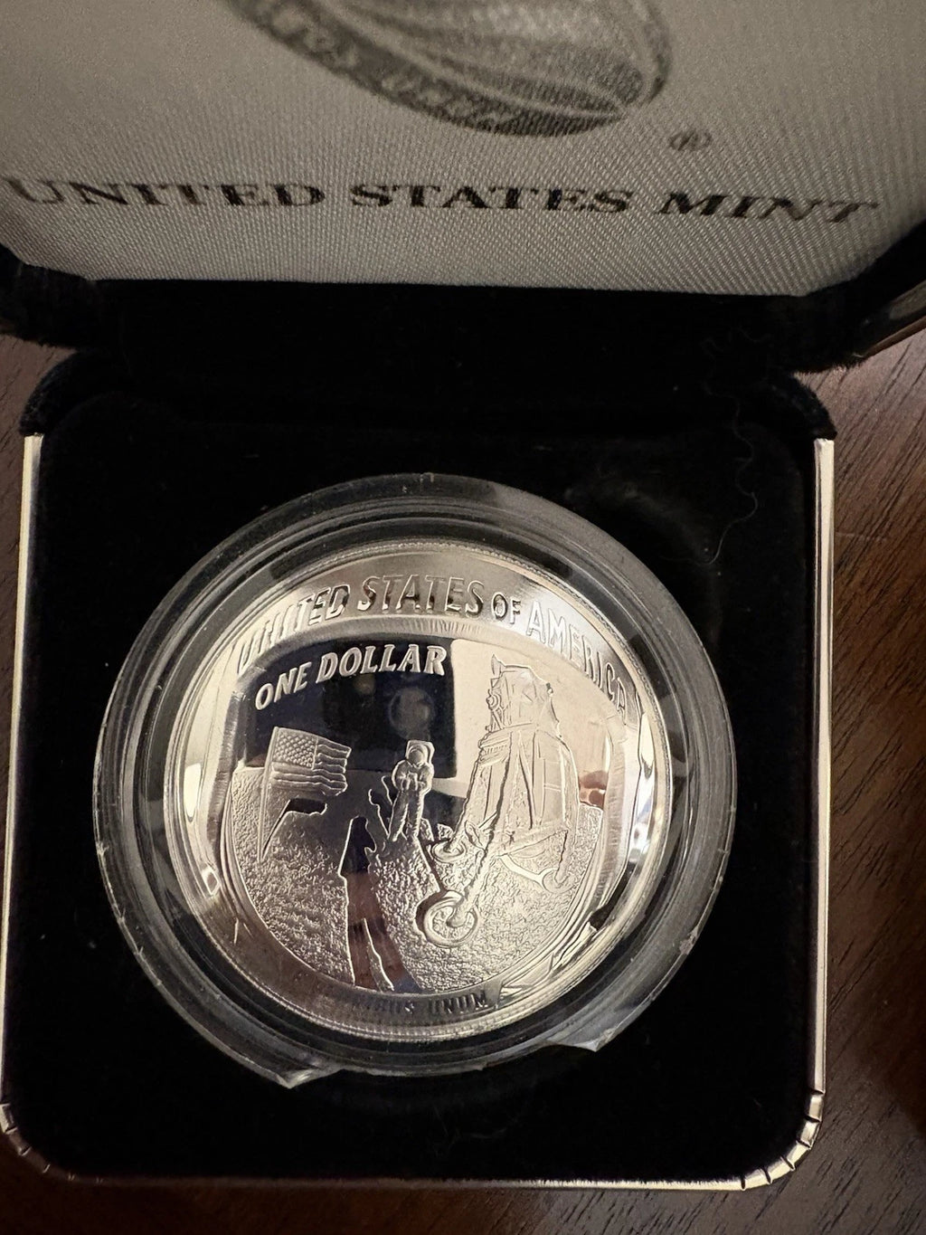 2019-P Apollo 11 50th Anniversary Proof Silver Dollar Box & COA