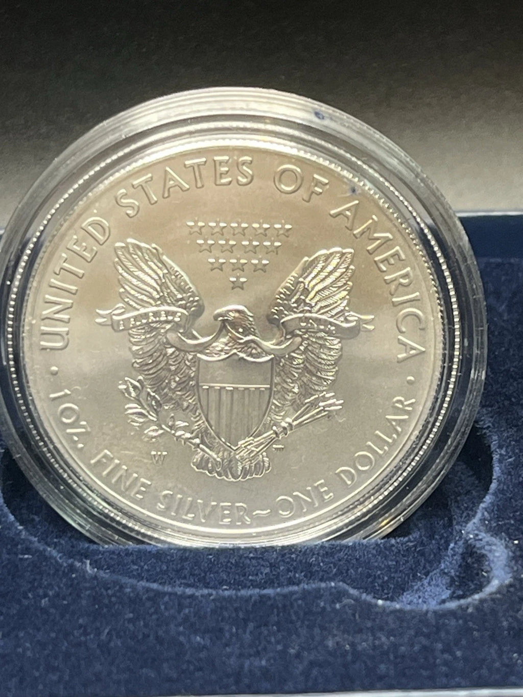 2017-W American Silver Eagle 1 oz Burnished Uncirculated Coin Original Box & COA