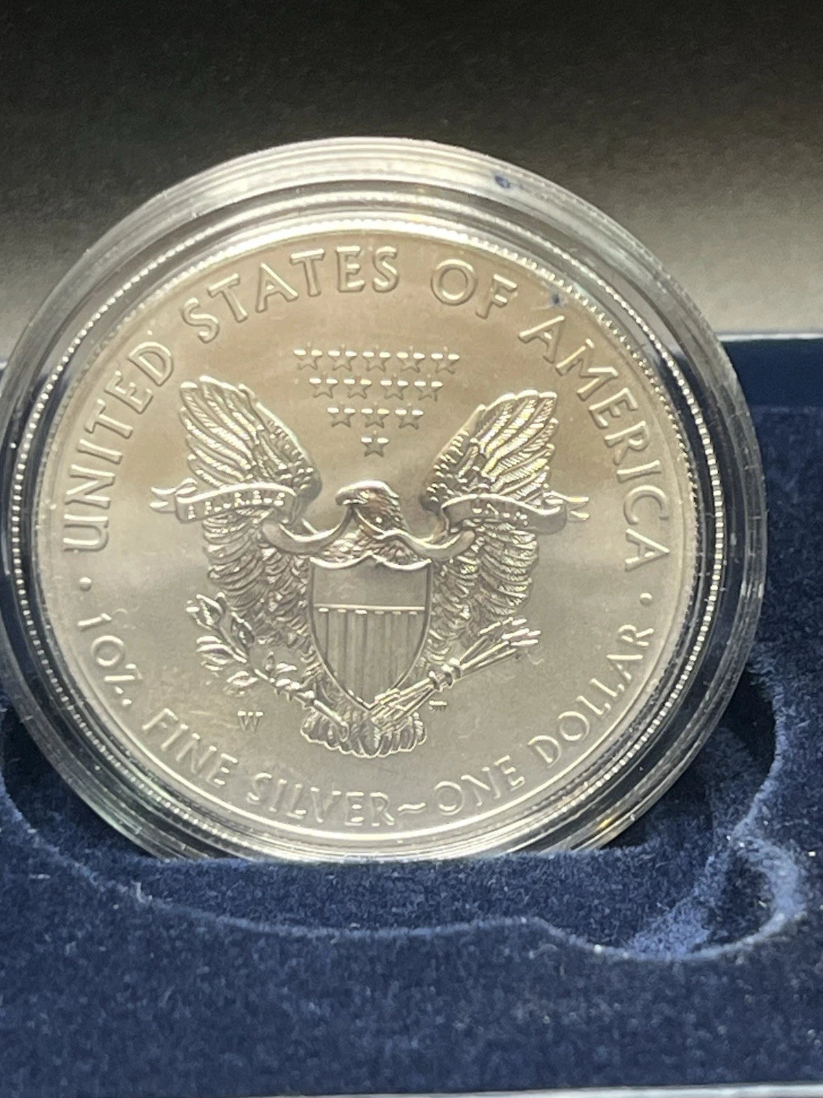 2017-W American Silver Eagle 1 oz Burnished Uncirculated Coin Original Box & COA