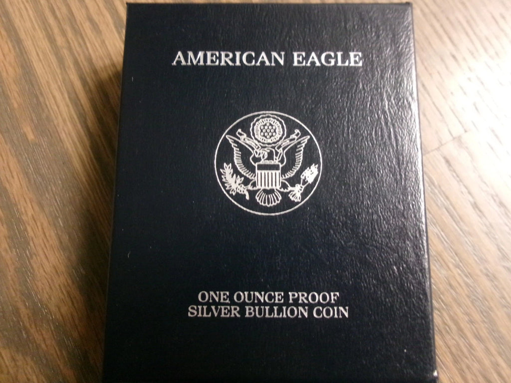 2000-W American Silver Eagle 1 oz Proof Silver Dollar Box & COA