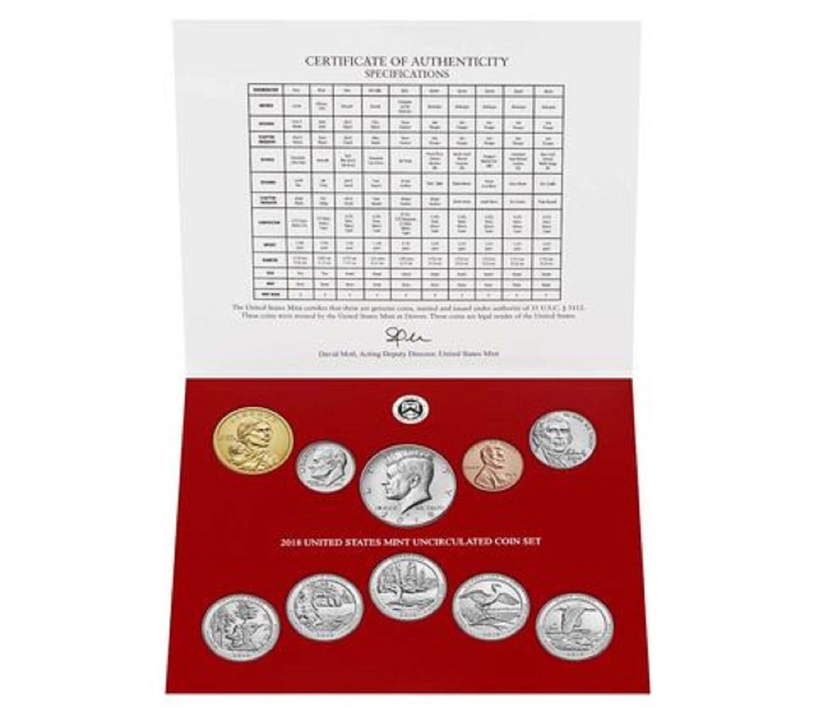 2019 P&D US Mint Uncirculated Set 20 Coins (US Mint Item 19RJ)