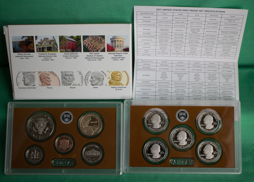 2017-S US Mint Proof Set 10 Coins w/ Box & COA