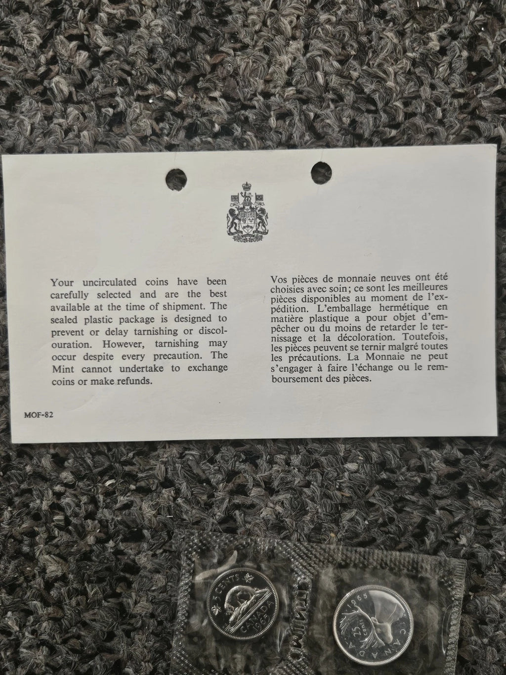 1965 Royal Canadian Mint Proof-Like Set 80% Silver Uncirculated