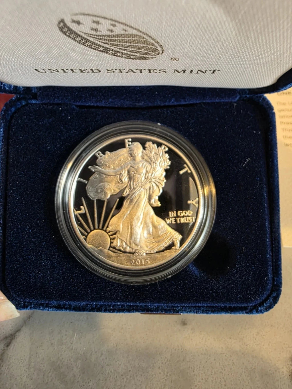 2015-W American Silver Eagle 1 oz Proof Silver Dollar OGP & COA