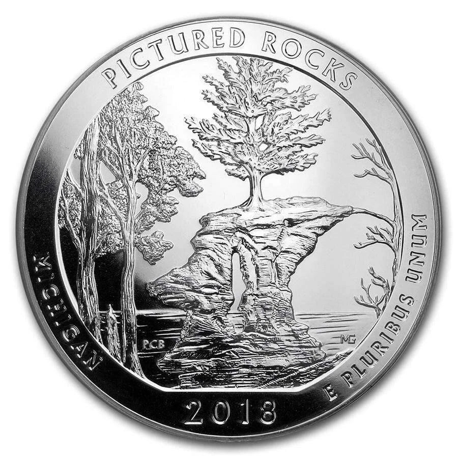 2018-P 5 oz .999 Fine Silver ATB Coin Pictured Rocks National Lakeshore