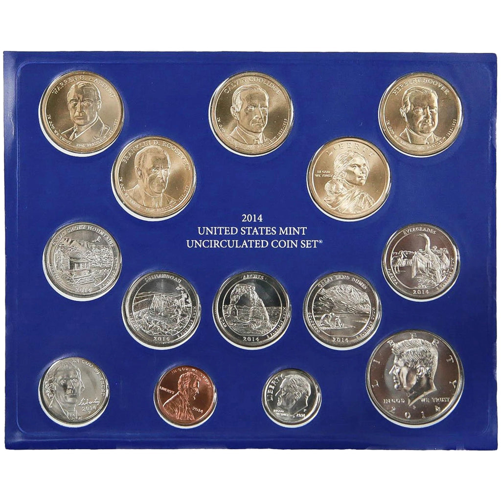 2014 P&D US Mint Uncirculated Set 28 Coins with OGP