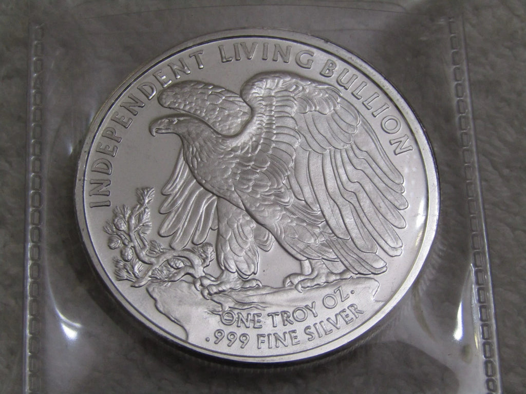 Independent Living Bullion 1 oz .999 Fine Silver Round Walking Liberty