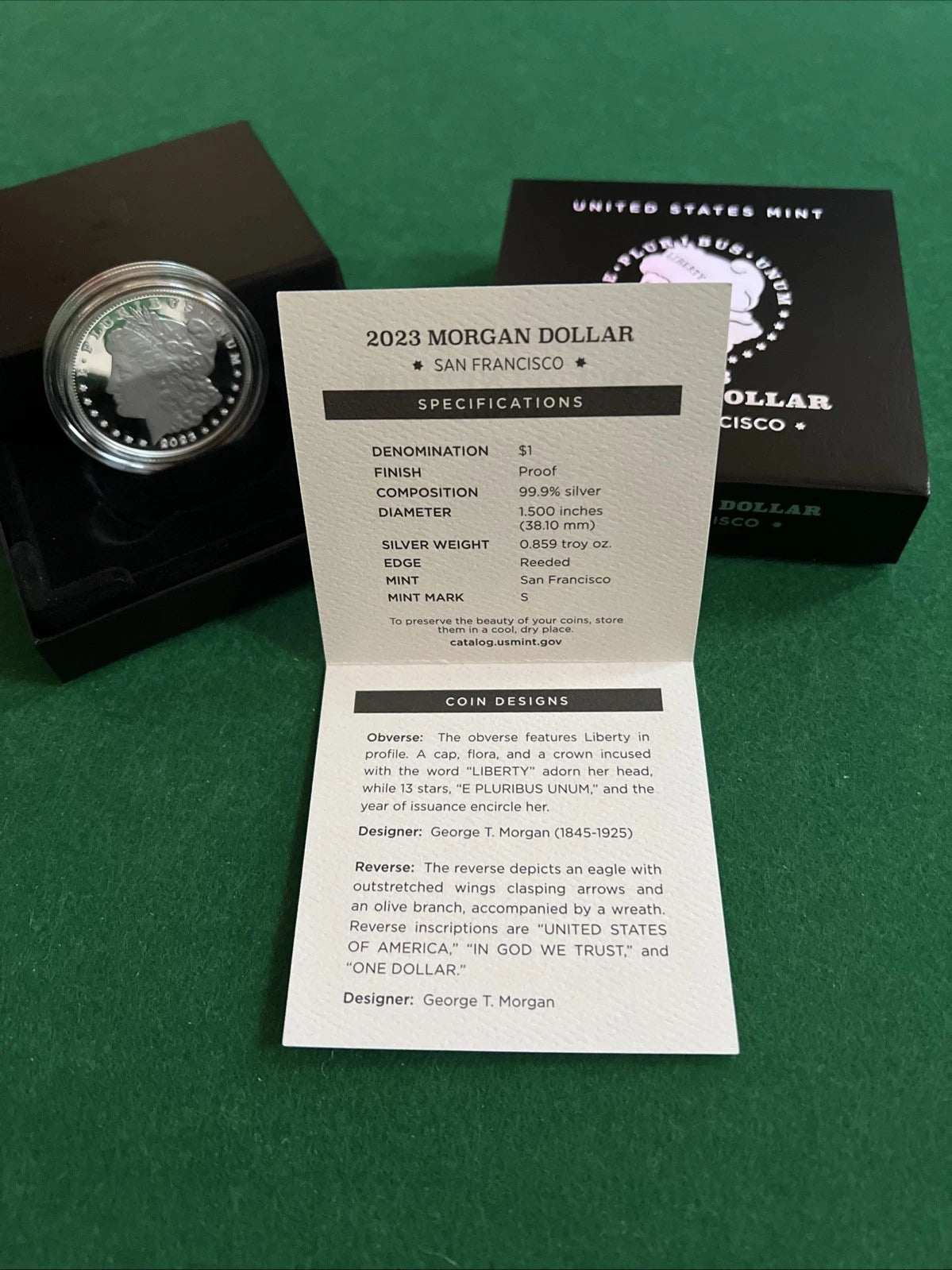 2023-S Morgan Silver Dollar $1 Proof Coin OGP & COA