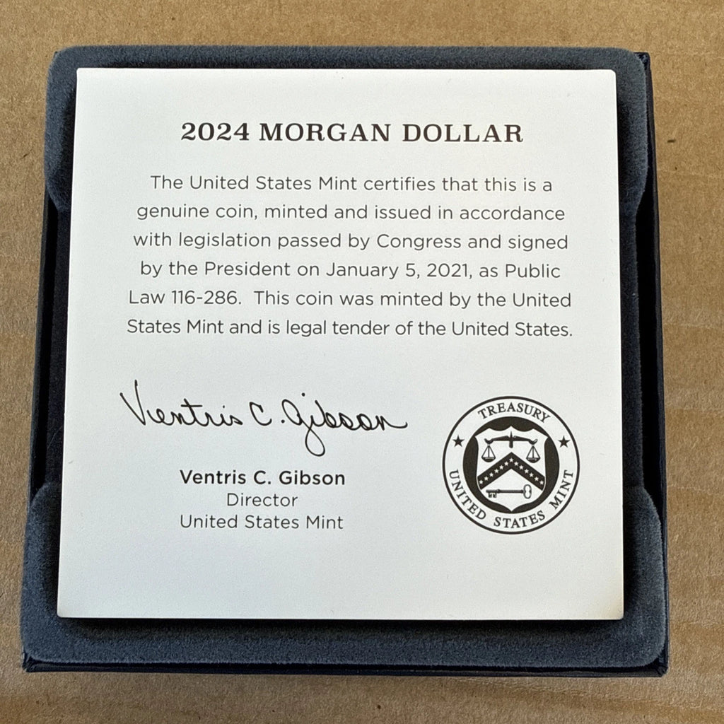 2024-P Morgan Silver Dollar $1 Uncirculated OGP & COA