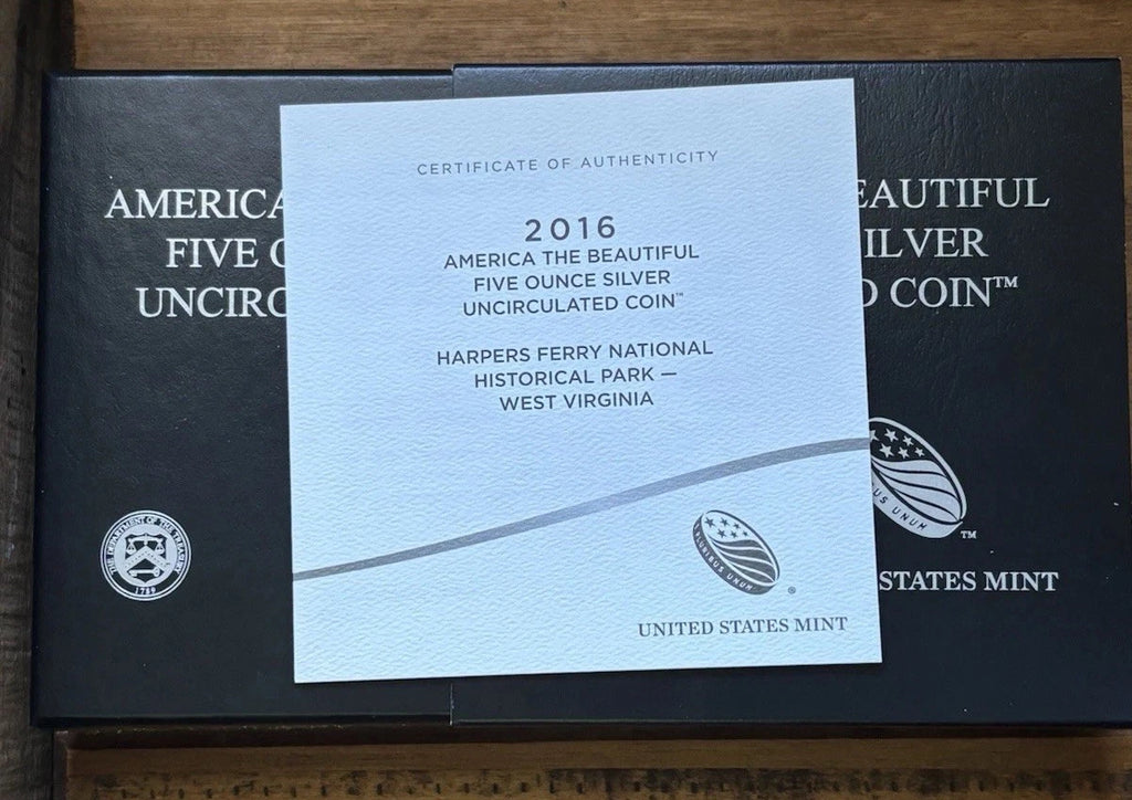 2016-P 5 oz .999 Fine Silver ATB Coin Harpers Ferry National Historical Park