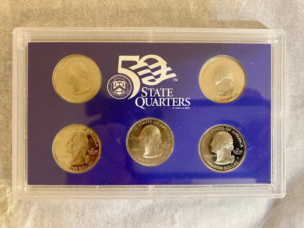 2008-S US Mint 50 State Quarters Proof Set 5 Coins with OGP