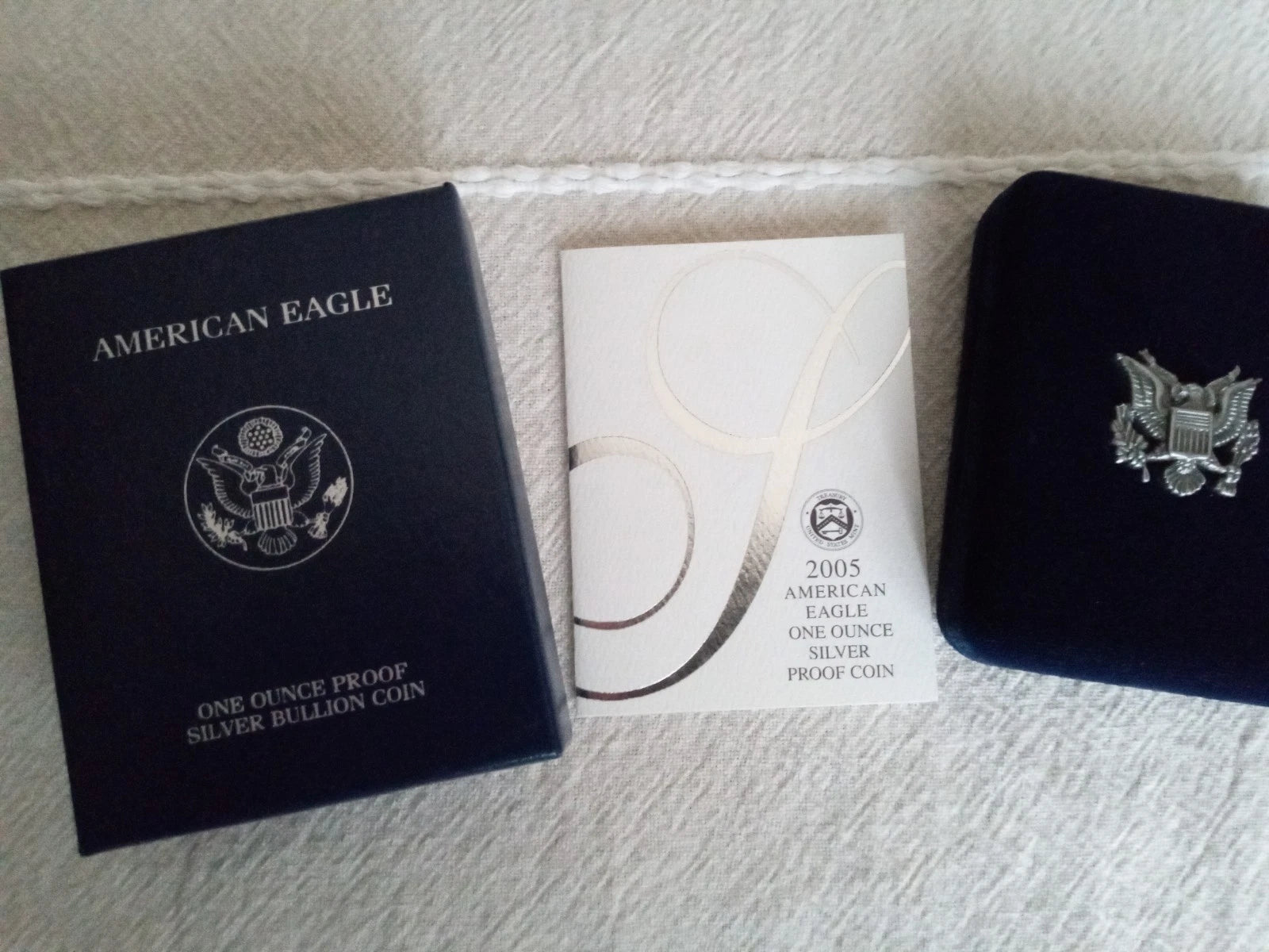 2005-W American Silver Eagle 1 oz Proof Silver Dollar Box Case & COA