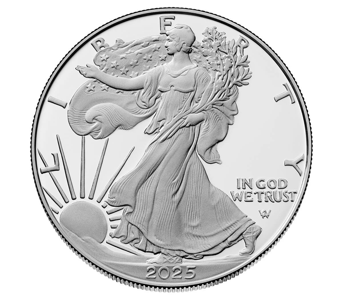 2025-S American Silver Eagle 1 oz Proof Silver Dollar Box & COA