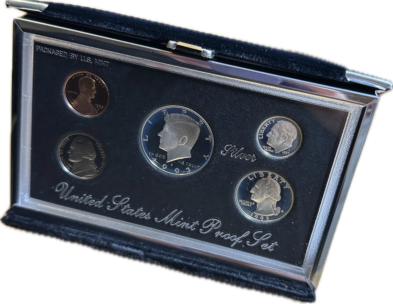 1993-S US Mint Premier Silver Proof Set 5 Silver Coins with COA
