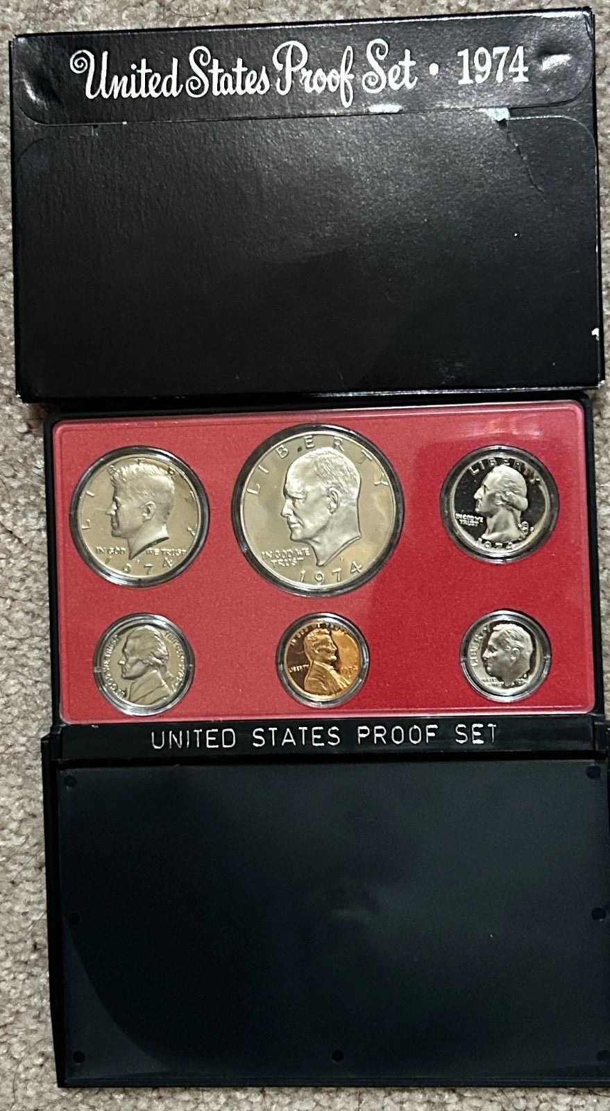 1974-S US Mint Proof Set 6 Coins with OGP Includes Eisenhower Dollar
