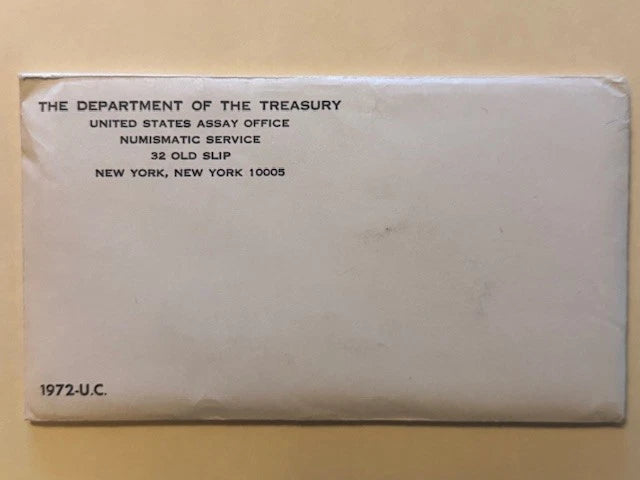 1972 P&D US Mint Uncirculated Set 10 Coins w/ Envelope