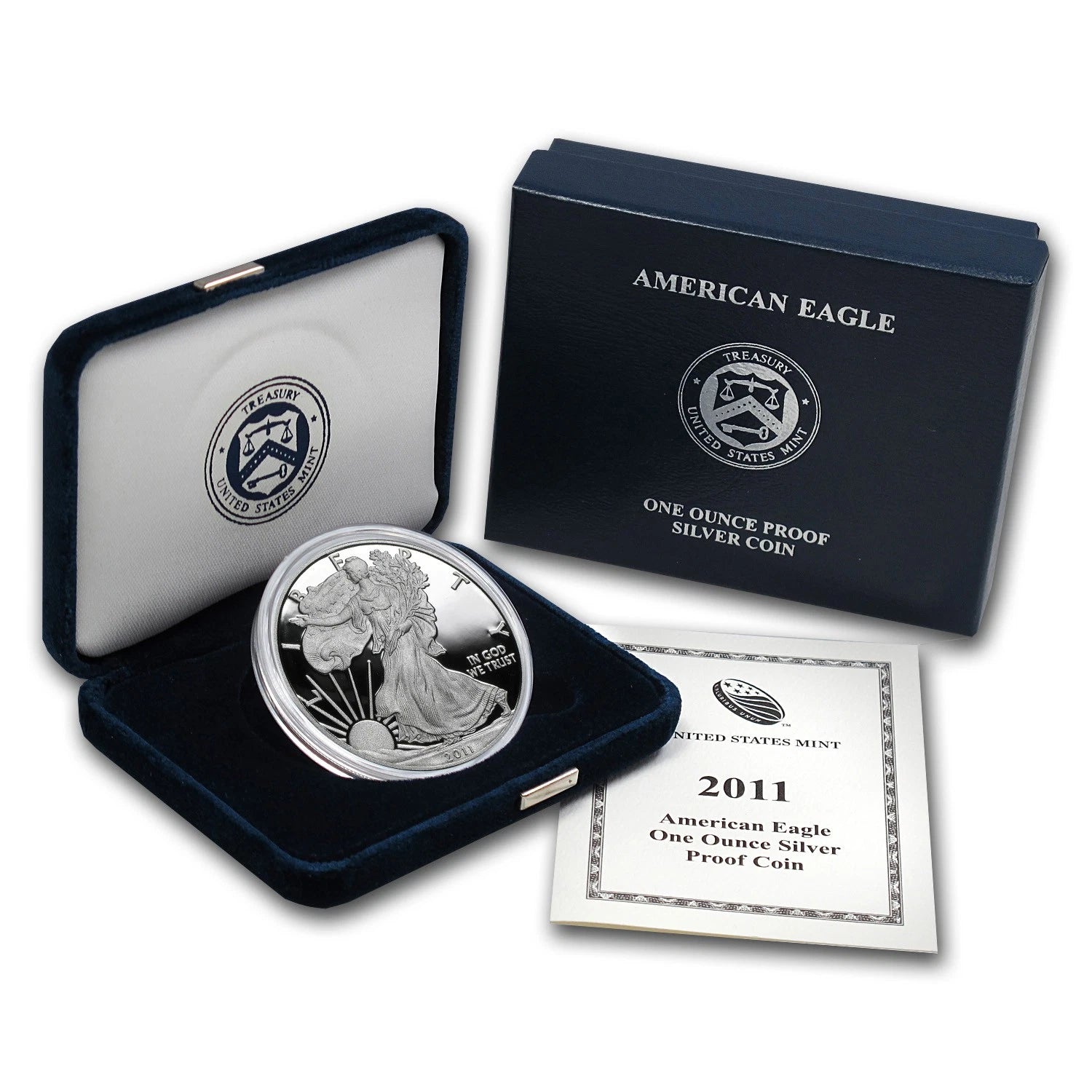 2011-W American Silver Eagle 1 oz Proof Silver Dollar Box & COA
