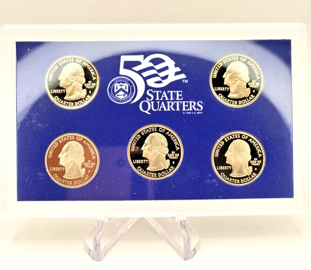 2005-S US Mint 50 State Quarters Proof Set 5 Coins with OGP & COA