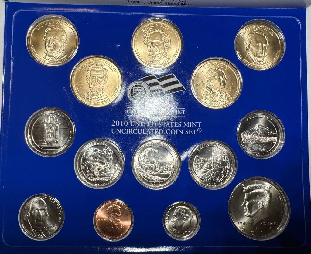 2010 P&D US Mint Uncirculated Set 28 Coins Satin Finish OGP w/ COA