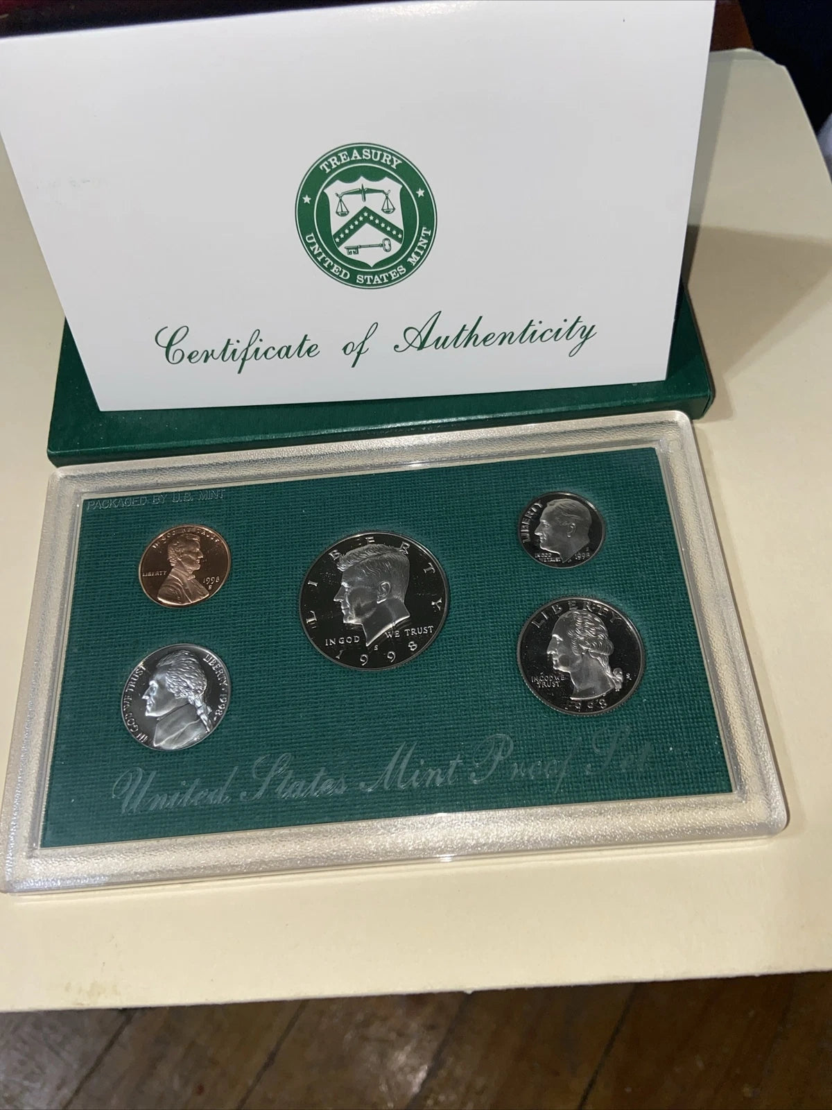 1998-S US Mint Proof Set 5 Coins San Francisco Mint
