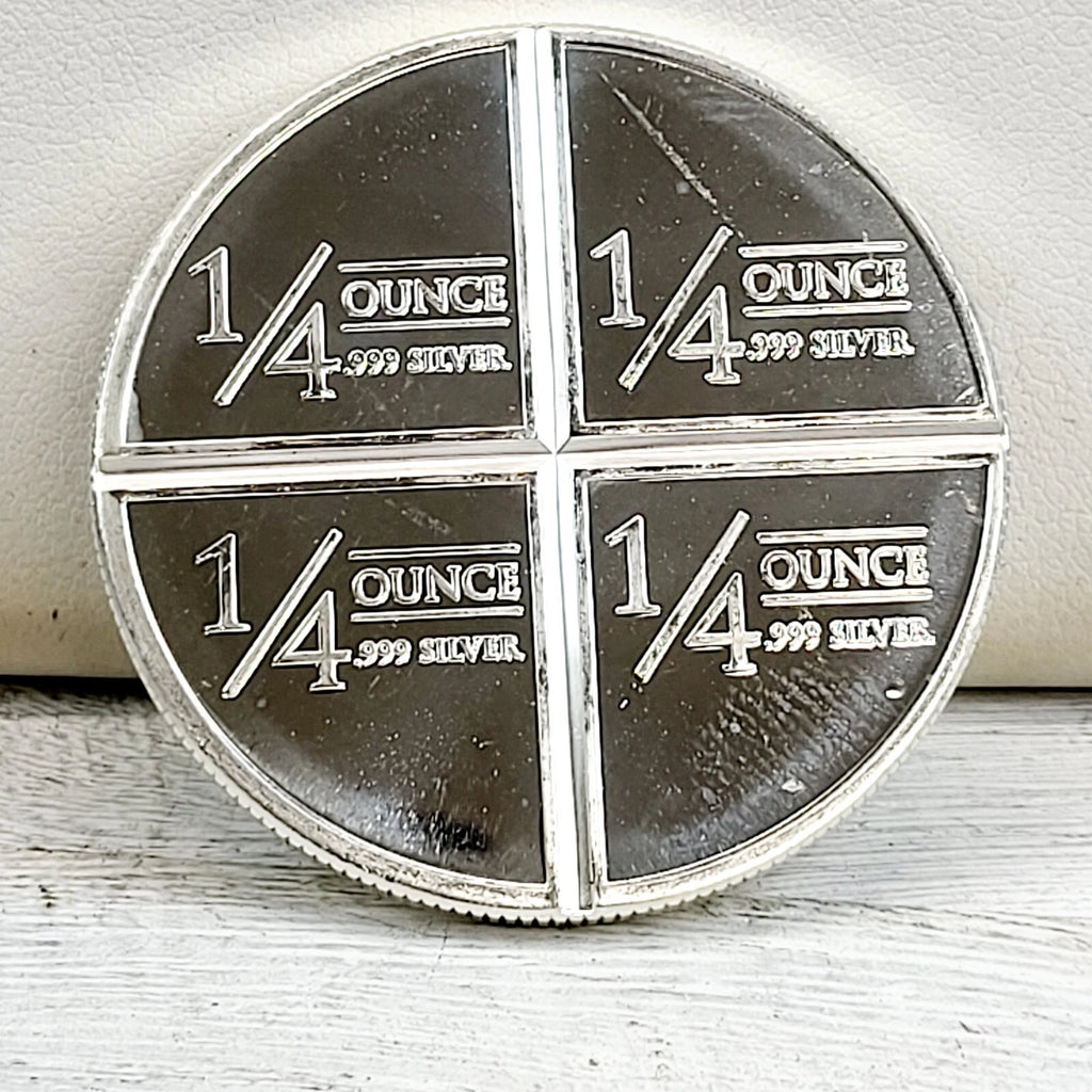 1 oz .999 Fine Silver Divisible Art Round Stagecoach Design