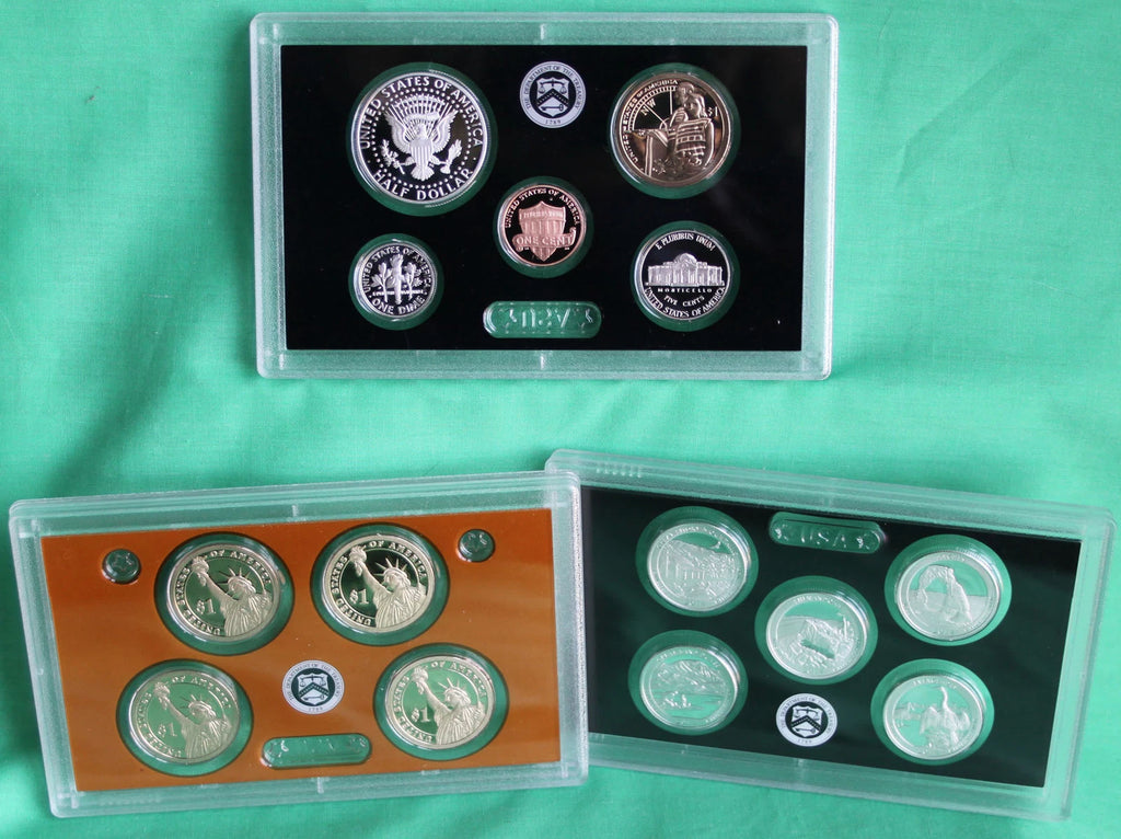 2014-S US Mint Silver Proof Set 14 Coins w/ Box & COA