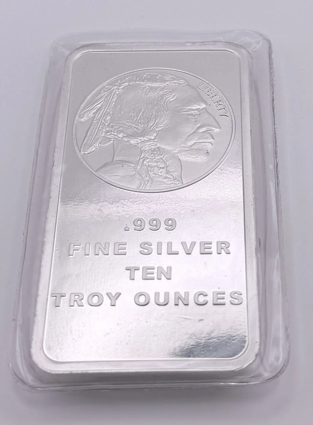 SilverTowne 10 oz .999 Fine Silver Bar Buffalo Native American