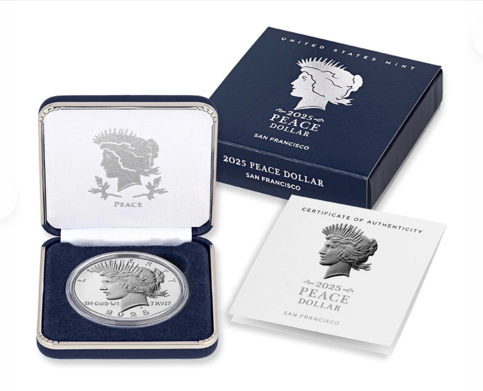 2025-S Peace Silver Dollar $1 Proof Coin OGP & COA