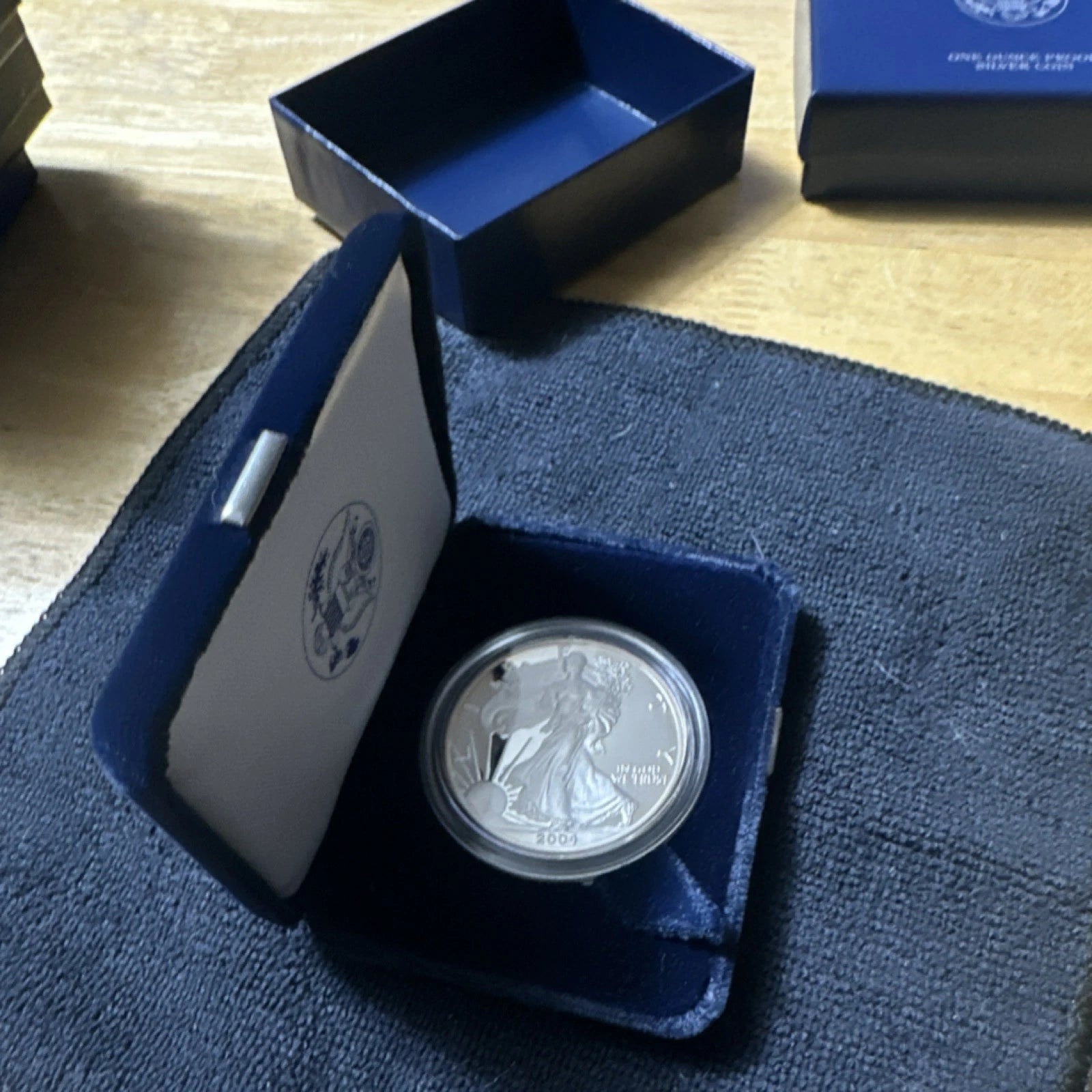 2004-W American Silver Eagle 1 oz Proof Silver Dollar Box & COA