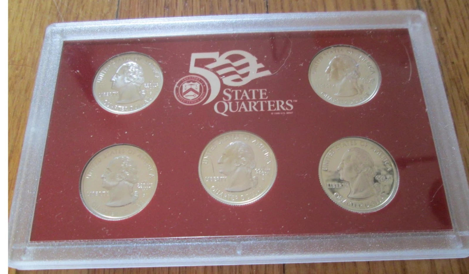 1999-S US Mint Silver Proof Set 9 Coins w/ Box & COA - First Year State Quarters