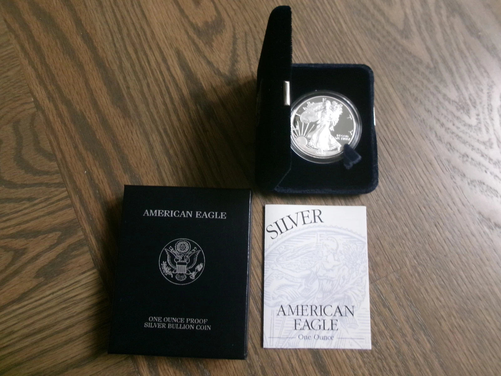 2000-W American Silver Eagle 1 oz Proof Silver Dollar Box & COA
