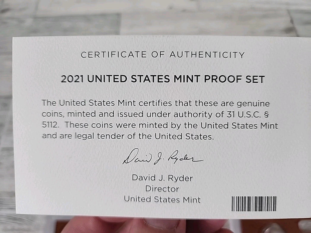 2021-S US Mint Clad Proof Set 7 Coins with COA