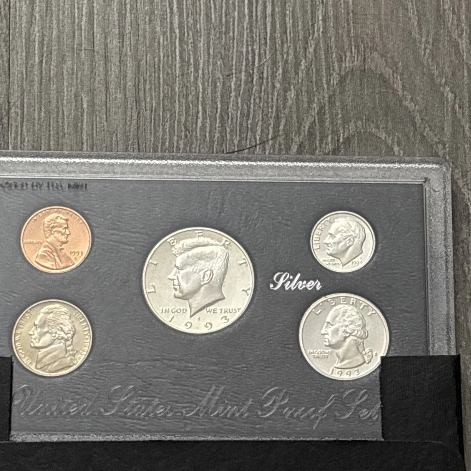 1993-S US Mint Silver Proof Set 5 Coins with Black Box & COA