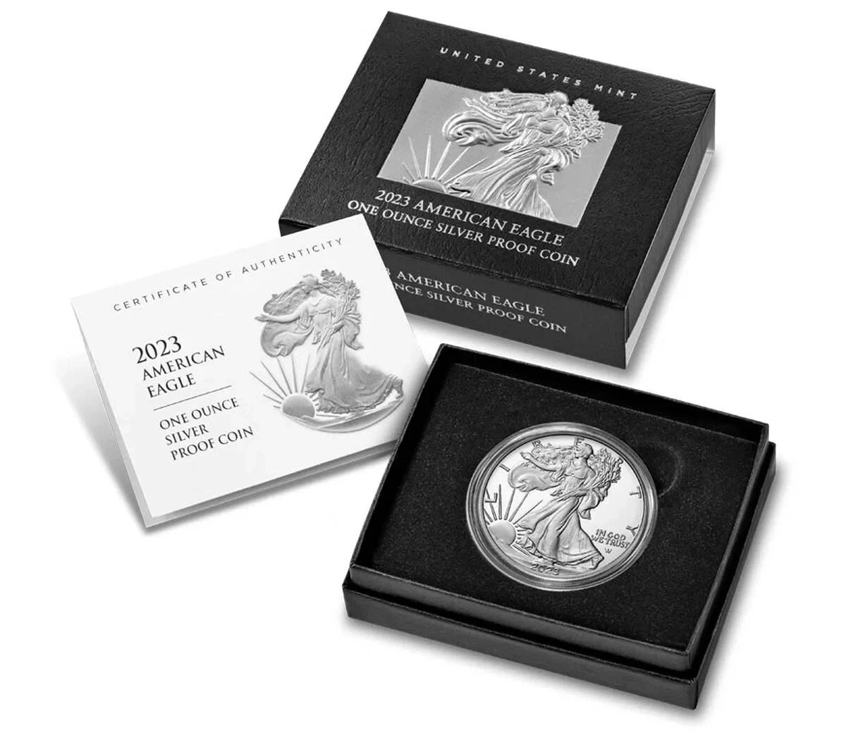 2023-S American Silver Eagle 1 oz Proof Silver Dollar OGP & COA