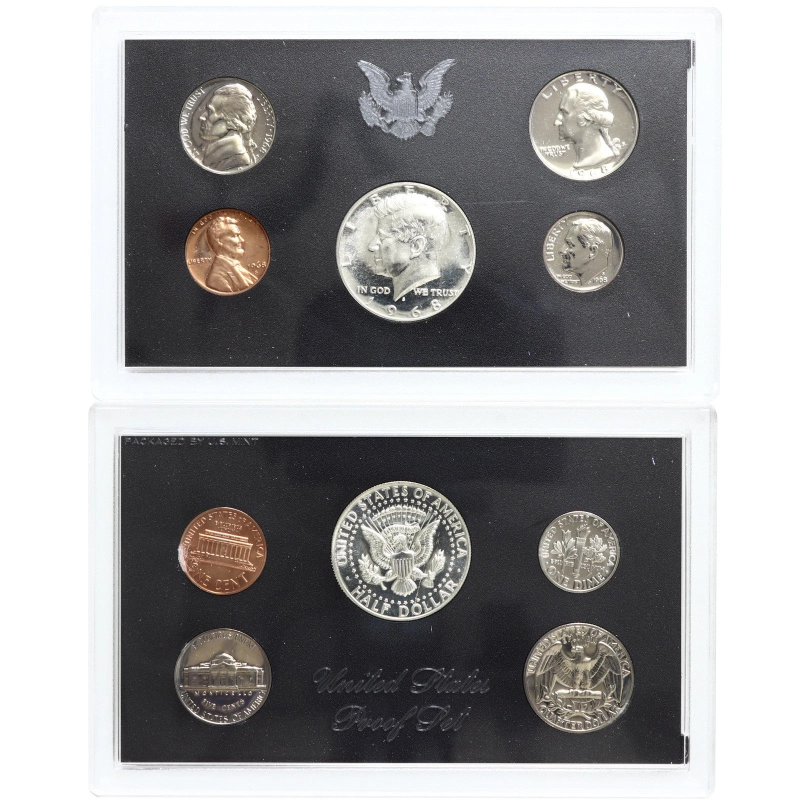 1968-S US Mint Proof Set 5 Coins Box
