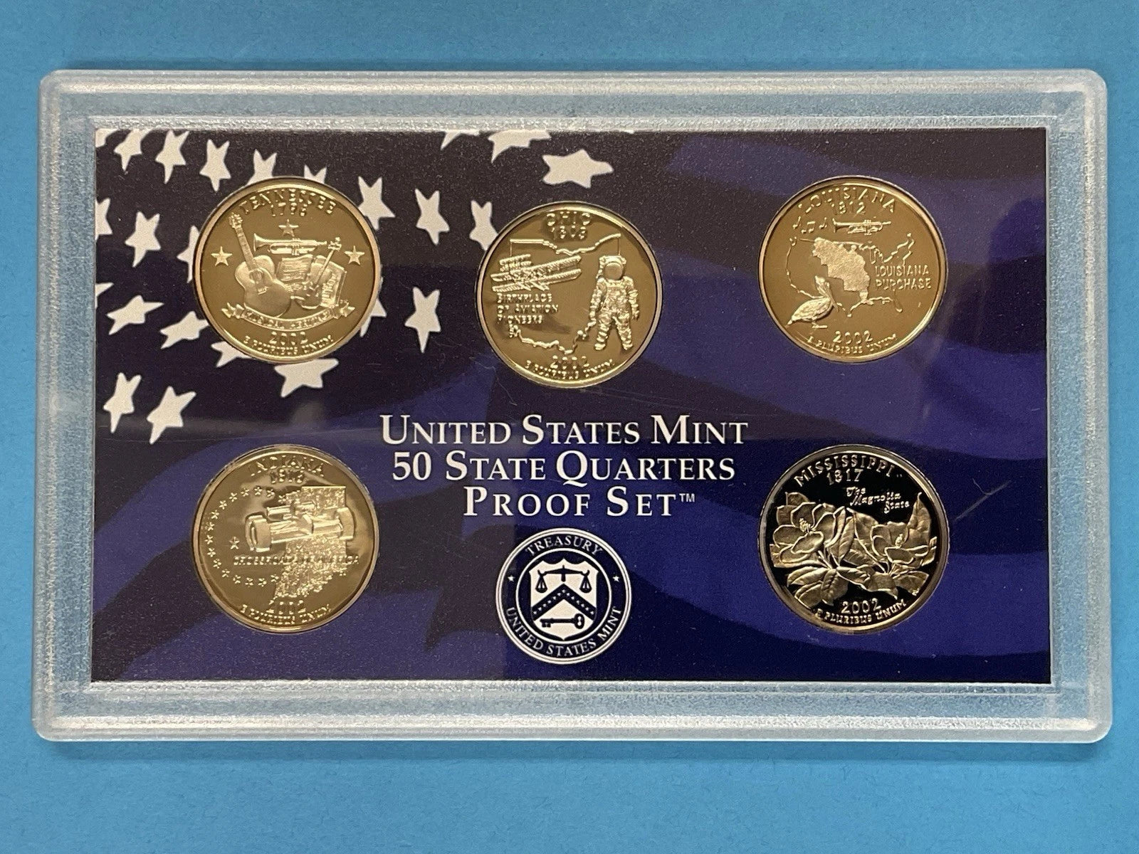 2002-S US Mint Proof Set 10 Coins w/ Box & COA